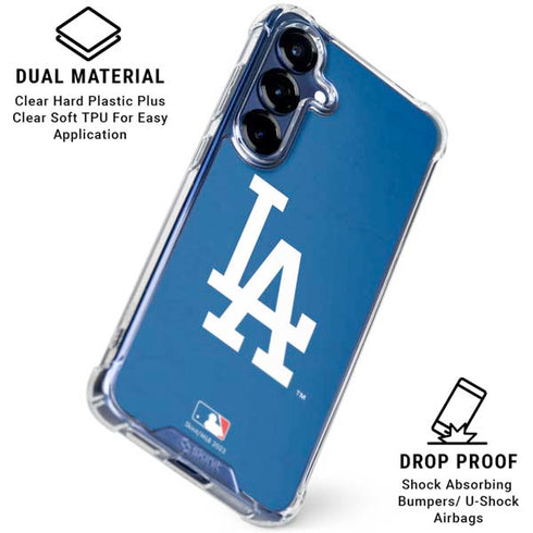 MLB Los Angeles Dodgers - Solid Distressed Galaxy S25 Plus Clear Case