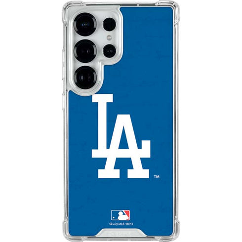 MLB Los Angeles Dodgers - Solid Distressed Galaxy S26 Ultra Clear Case