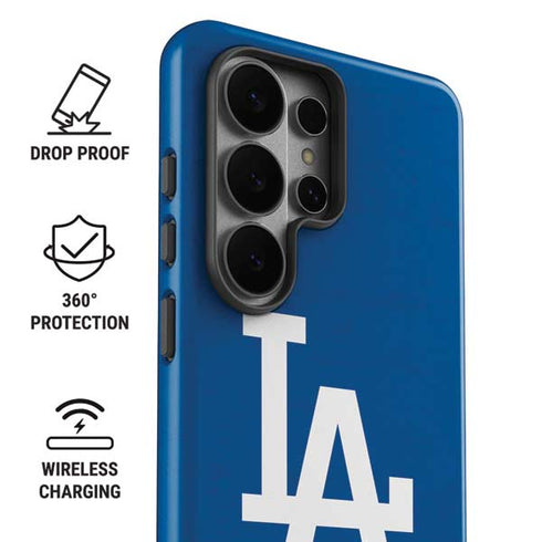 MLB Los Angeles Dodgers - Solid Distressed Galaxy S26 Ultra Impact Case