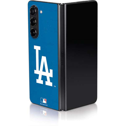 MLB Los Angeles Dodgers - Solid Distressed Galaxy Z Fold5 5G Skin