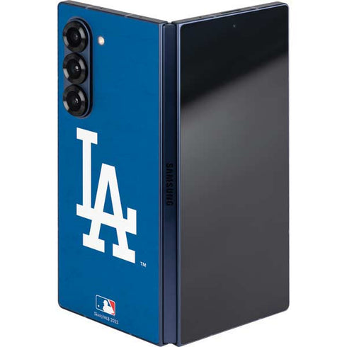MLB Los Angeles Dodgers - Solid Distressed Galaxy Z Fold6 Skin