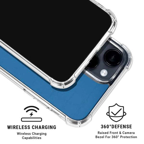 MLB Los Angeles Dodgers - Solid Distressed iPhone 15 Clear Case