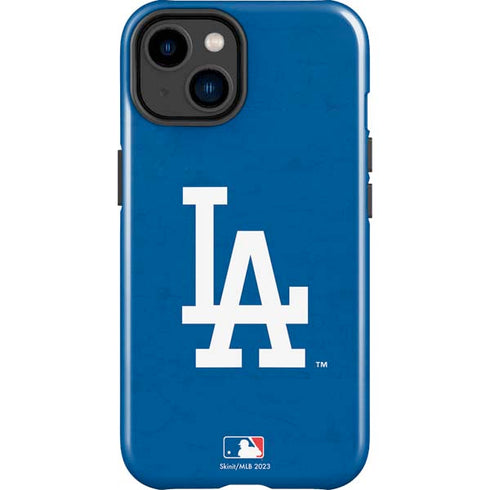 MLB Los Angeles Dodgers - Solid Distressed iPhone 15 Impact Case