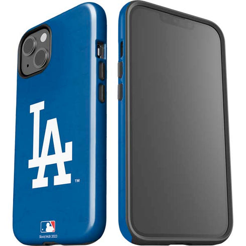 MLB Los Angeles Dodgers - Solid Distressed iPhone 15 Impact Case