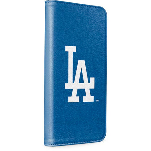 MLB Los Angeles Dodgers - Solid Distressed iPhone 15 Plus Folio Case
