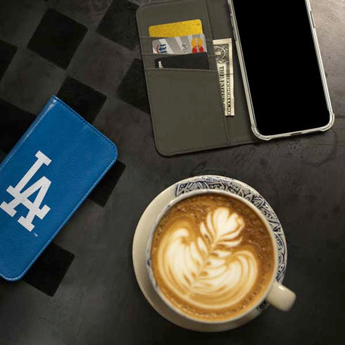 MLB Los Angeles Dodgers - Solid Distressed iPhone 15 Pro Max Folio Case