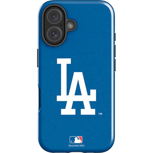 MLB Los Angeles Dodgers - Solid Distressed iPhone 16 Plus Impact Case