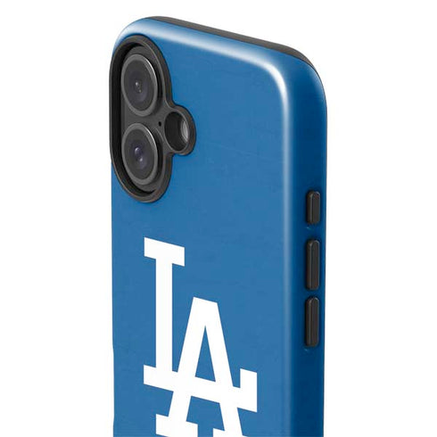 MLB Los Angeles Dodgers - Solid Distressed iPhone 16 Plus Impact Case