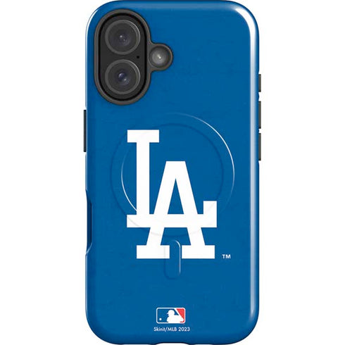 MLB Los Angeles Dodgers - Solid Distressed iPhone 16 Plus Magsafe Impact Case