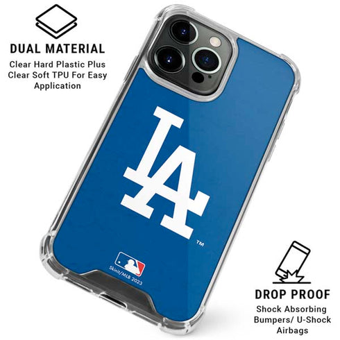 MLB Los Angeles Dodgers - Solid Distressed iPhone 16 Pro Clear Case