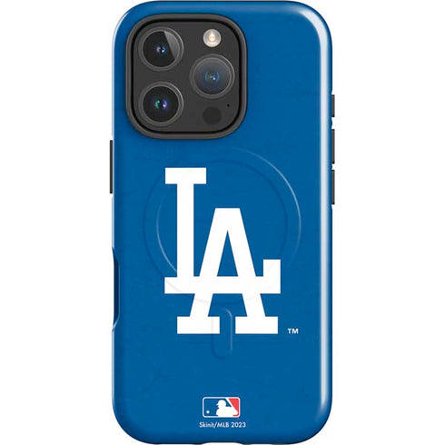 MLB Los Angeles Dodgers - Solid Distressed iPhone 16 Pro Max Magsafe Impact Case