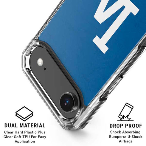 MLB Los Angeles Dodgers - Solid Distressed iPhone 17 Air Clear Case