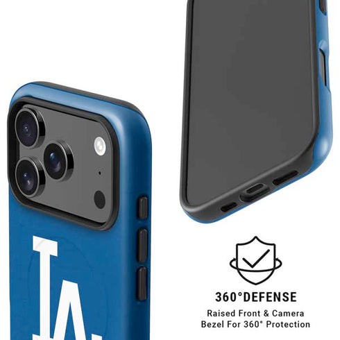 MLB Los Angeles Dodgers - Solid Distressed iPhone 17 Pro Magsafe Impact Case