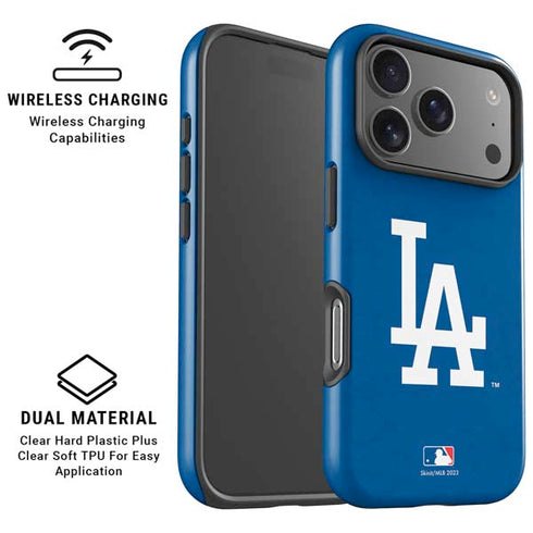 MLB Los Angeles Dodgers - Solid Distressed iPhone 17 Pro Magsafe Impact Case
