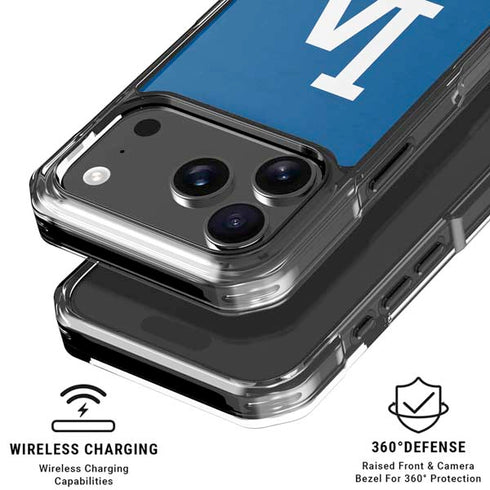 MLB Los Angeles Dodgers - Solid Distressed iPhone 18 Pro Clear Case