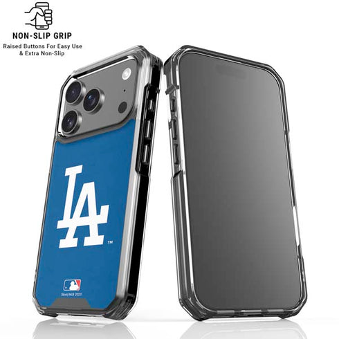MLB Los Angeles Dodgers - Solid Distressed iPhone 18 Pro Clear Case