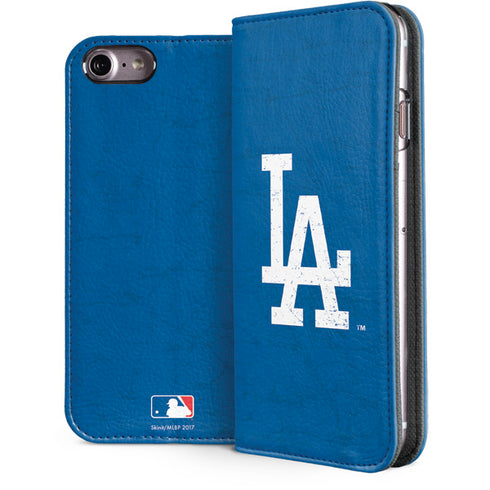MLB Los Angeles Dodgers - Solid Distressed iPhone 8 Folio Case