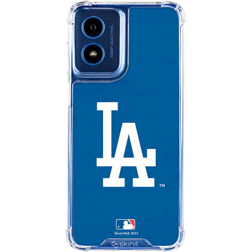 MLB Los Angeles Dodgers - Solid Distressed Moto G 5G (2024) Clear Case