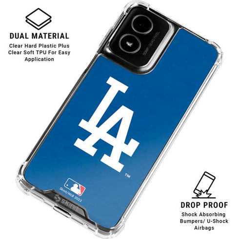 MLB Los Angeles Dodgers - Solid Distressed Moto G Power 5G (2024) Clear Case