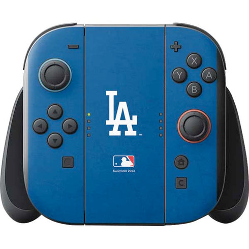 MLB Los Angeles Dodgers - Solid Distressed Nintendo Switch 2 (2025) with Joy-Con Skin