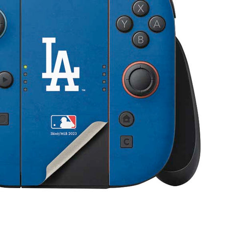 MLB Los Angeles Dodgers - Solid Distressed Nintendo Switch 2 (2025) Joy-Con Controller Skin