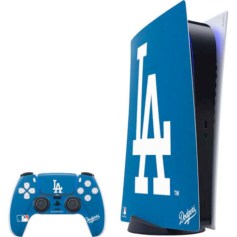 MLB Los Angeles Dodgers - Solid Distressed PlayStation PS5 Skins