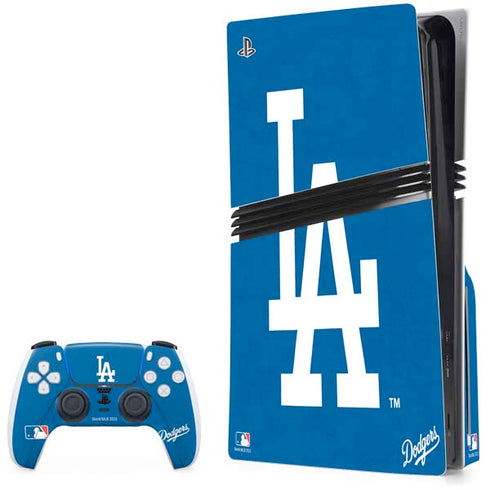 MLB Los Angeles Dodgers - Solid Distressed PlayStation PS5 Skins