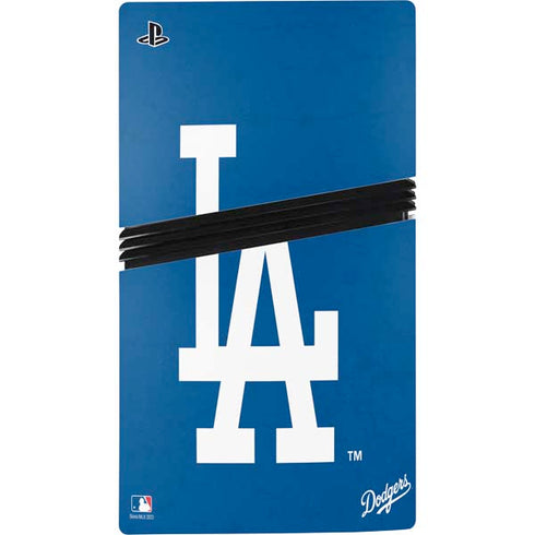 MLB Los Angeles Dodgers - Solid Distressed PS5 Pro Disk Console Skin