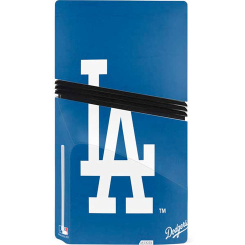 MLB Los Angeles Dodgers - Solid Distressed PS5 Pro Disk Console Skin