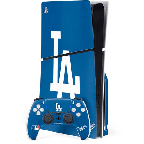 MLB Los Angeles Dodgers - Solid Distressed PlayStation PS5 Skins