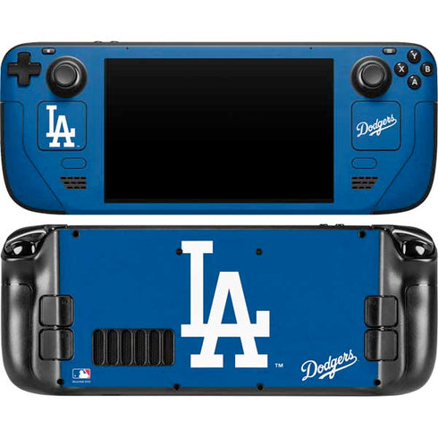 MLB Los Angeles Dodgers - Solid Distressed Steam Deck Handheld Gaming Computer OLED Skin