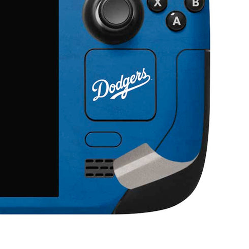 MLB Los Angeles Dodgers - Solid Distressed Steam Deck Handheld Gaming Computer OLED Skin