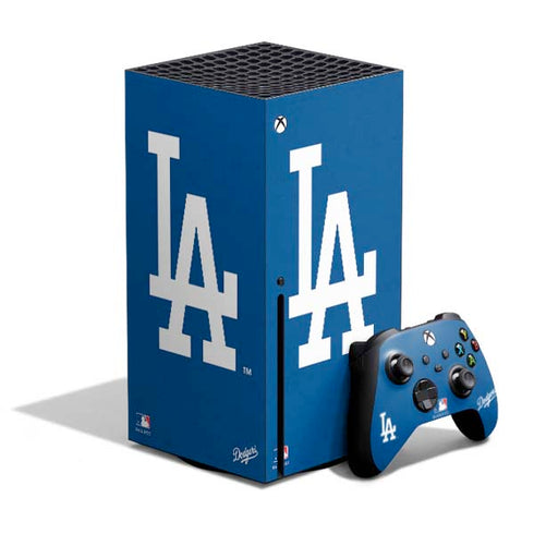 MLB Los Angeles Dodgers - Solid Distressed Xbox Series X Bundle Skin