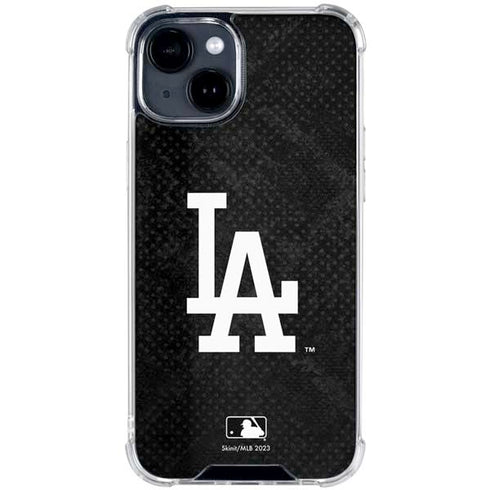 MLB Los Angeles Dodgers Dark Wash iPhone 15 Clear Case