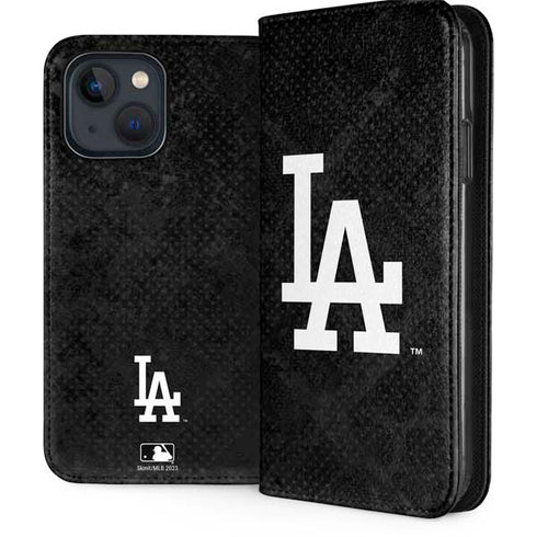 MLB Los Angeles Dodgers Dark Wash iPhone 15 Plus Folio Case