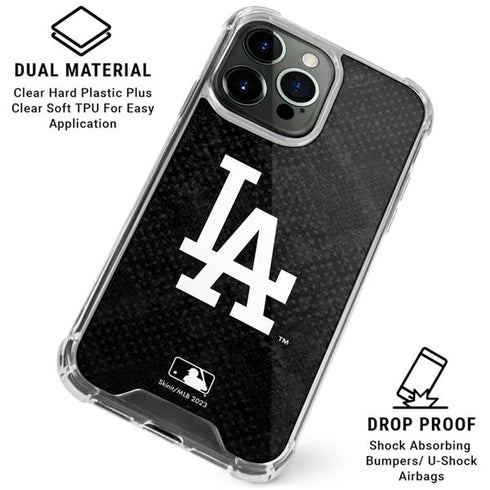 MLB Los Angeles Dodgers Dark Wash iPhone 16 Pro Max Clear Case