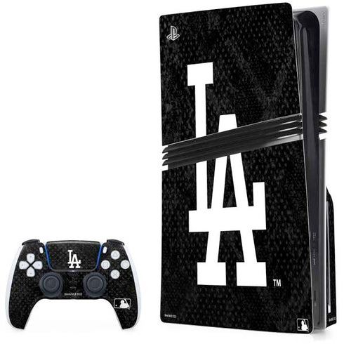 MLB Los Angeles Dodgers Dark Wash PS5 Pro Disk Bundle Skin