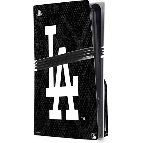 MLB Los Angeles Dodgers Dark Wash PS5 Pro Disk Console Skin