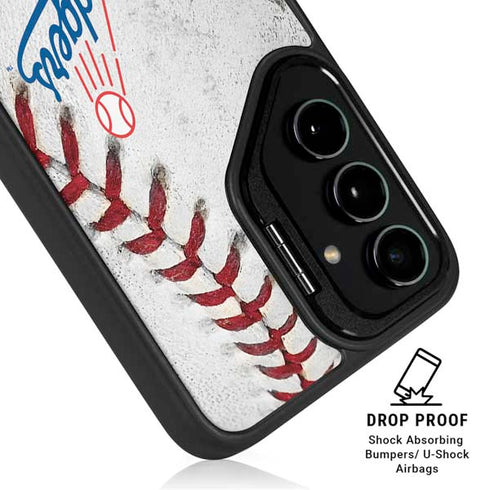 MLB Los Angeles Dodgers Game Ball Galaxy S25 FE Kickstand Case