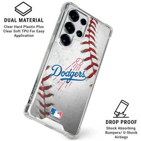 MLB Los Angeles Dodgers Game Ball Galaxy S25 Ultra Clear Case