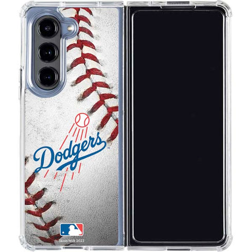 MLB Los Angeles Dodgers Game Ball Galaxy Z Fold5 5G Clear Case