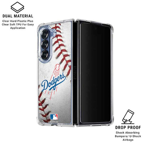 MLB Los Angeles Dodgers Game Ball Galaxy Z Fold7 Clear Case