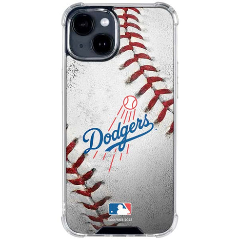 MLB Los Angeles Dodgers Game Ball iPhone 15 Clear Case