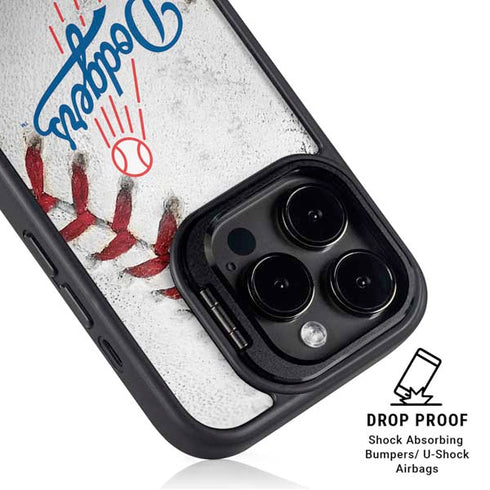 MLB Los Angeles Dodgers Game Ball iPhone 15 Pro Max Kickstand Case