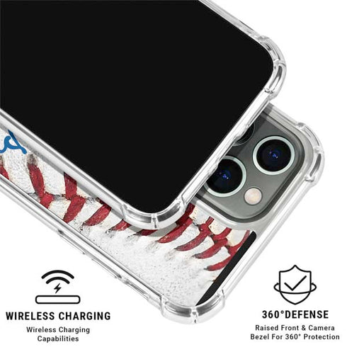 MLB Los Angeles Dodgers Game Ball iPhone 16 Pro Clear Case