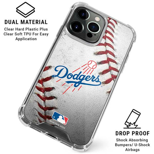 MLB Los Angeles Dodgers Game Ball iPhone 16 Pro Max Clear Case