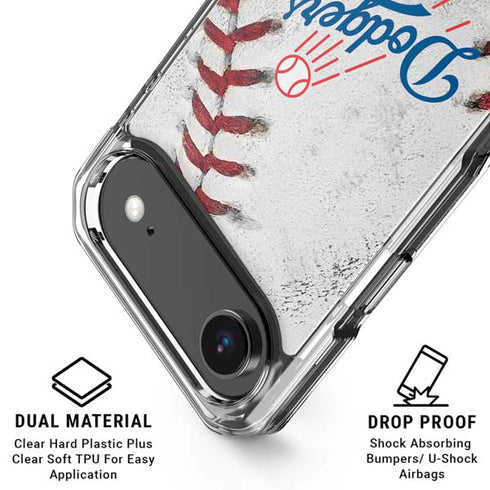 MLB Los Angeles Dodgers Game Ball iPhone 17 Air Clear Case