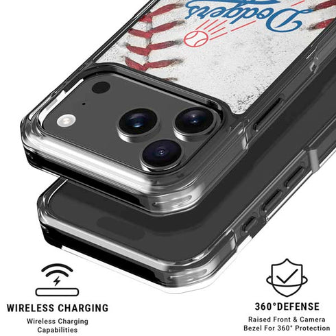 MLB Los Angeles Dodgers Game Ball iPhone 17 Pro Clear Case