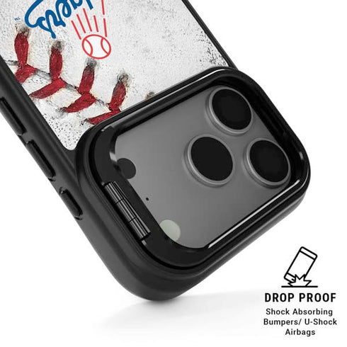 MLB Los Angeles Dodgers Game Ball iPhone 17 Pro Max Kickstand Case