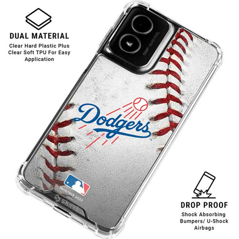 MLB Los Angeles Dodgers Game Ball Moto G Power 5G (2024) Clear Case